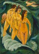 Ernst Ludwig Kirchner Three Bathers Spain oil painting artist